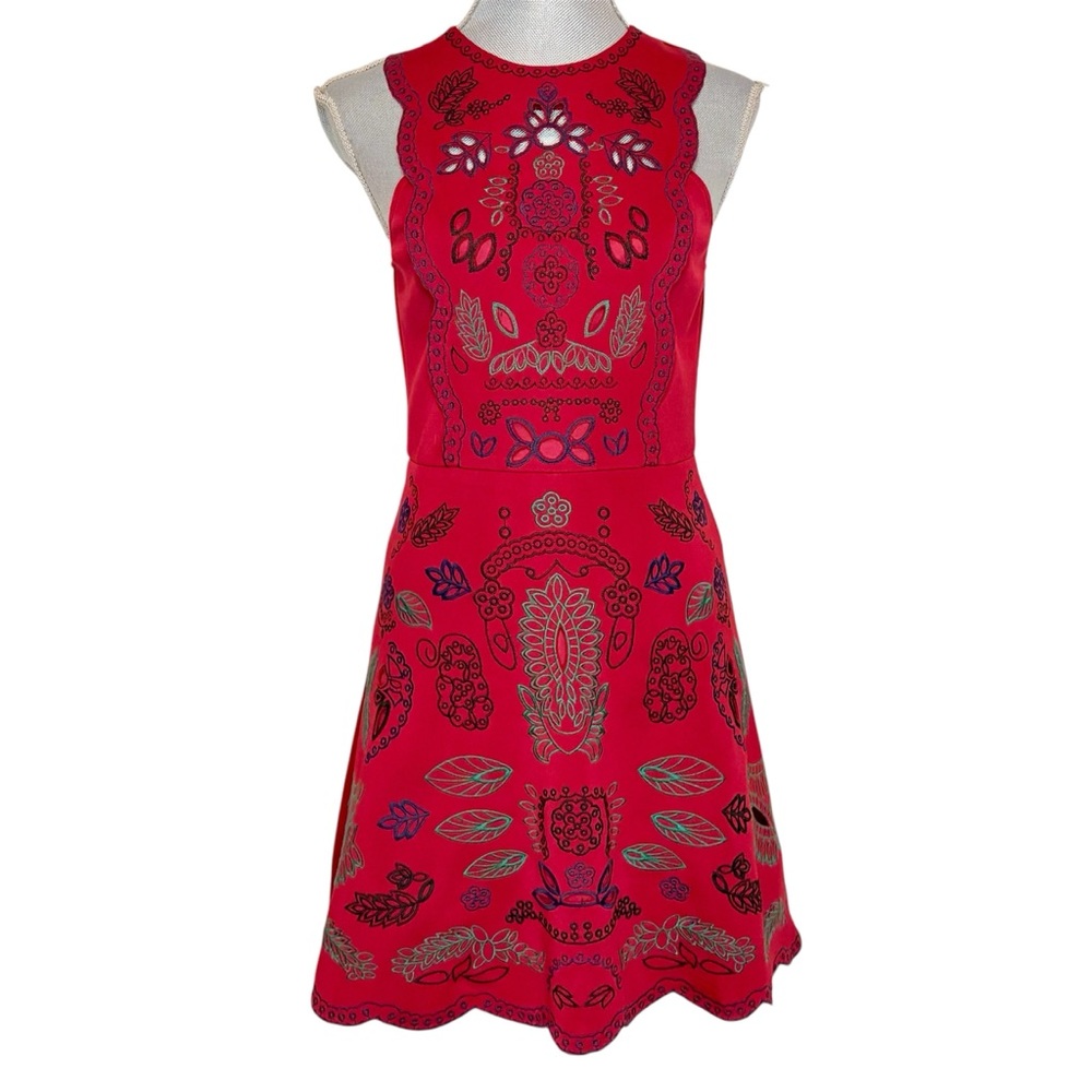 Francesca’s Maile Scalloped Embroidered Dress